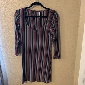 RVCA long sleeve stripes dress